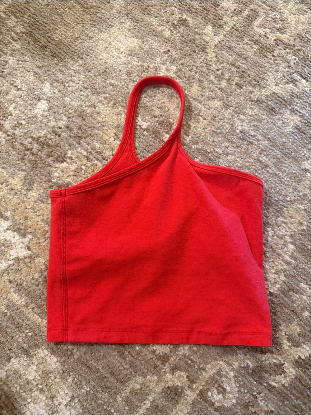 Beyond Yoga Red One-Shoulder Crop Tank